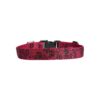 Plum Blossom Patterned Adjustable Collar for Medium to Large Dogs