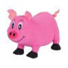 Plump Pink Pig Soft Bite Toy for Large Breeds with Puncture Resistant Squeaker