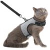 Plush Cat Harness and Leash Set with Adjustable Sizes for Small to X-Large Pets