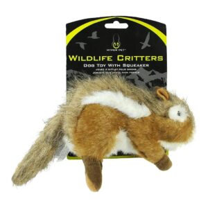 Plush Chipmunk Dog Toy with Squeakers for Interactive Play and Safety