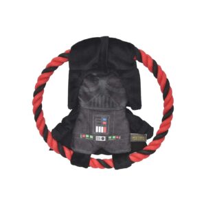 Plush Darth Vader Rope Frisbee Dog Toy for Playtime Fun