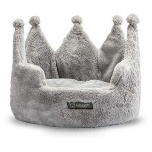 Plush Dog Bed for Small Breeds - Soft, Supportive, Grey Cloud Color, Machine-Washable