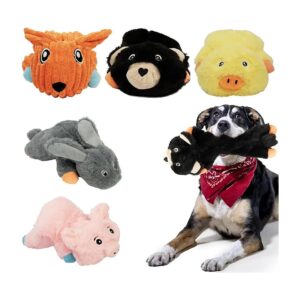 Plush Dog Toys with Squeakers for Puppies and Small Dogs Chewing and Teething Solution