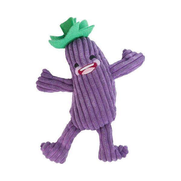 Plush Eggplant Dog Toy with Squeaker and Soft Material for Small and Large Dogs