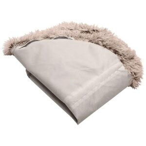 Plush Faux Fur Donut Dog Bed Cover for Calming Cuddling with Machine Washable Design