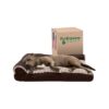 Plush Faux Fur and Suede Soft Dog Bed with Bolsters for Medium and Large Breeds