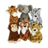 Plush Filled Dog Toy Assortment in 8 Inch Size Made from Rec