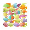 Plush Fish Dog Toys for Small Dogs Puppy Pack of 20 Soft Squeaky Crinkle Chew Toy