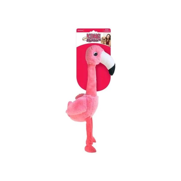 Plush Flamingo Dog Toy with Shakers for Tugging Play