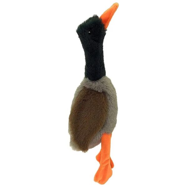 Plush Goose No Stuffies Dog Toy with Squeaker and Color Fast Dye