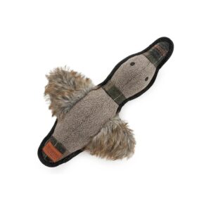 Plush Heritage Tweed Dog Toy with Squeak and Scent for Cuddly Companions