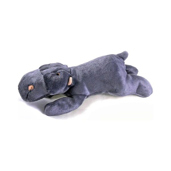 Plush Hippo Toy with Unique Ultra-Plush Outer Fabric and Thick Durable Mesh Liner