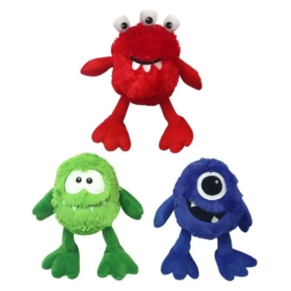 Plush Monster Soft Toy with Large Squeaker for Assorted Pet Fun