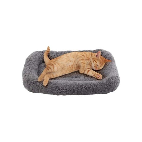 Plush Pet Bed Mat for Cats and Small Dogs with Faux Fur Surface and Antiskid Bottom