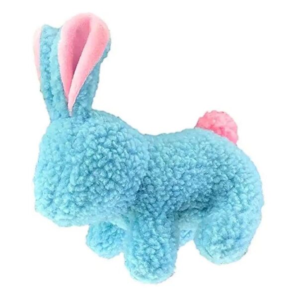 Plush Rabbit Dog Toy with Squeaker Made of Shearling Fleece for Medium and Large Dogs