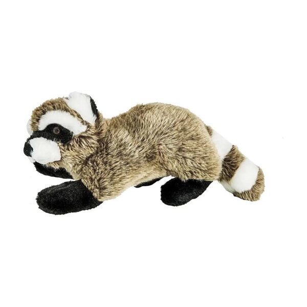 Plush Raccoon Dog Toy with Unique Fluff & Tuff Outer Fabric and Durable Mesh Liner