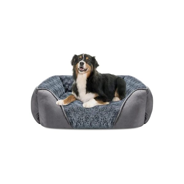 Plush Rectangle Soft Orthopedic Dog Bed for Small Medium Large Dogs with XL Size