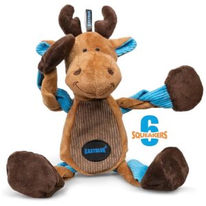 Plush Reindeer Squeaky Toy with 6 Squeakers for Small to Medium Breed Dogs