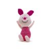 Plush Squeaker Toy with Piglet Arms Up Sitting Pose for Dogs