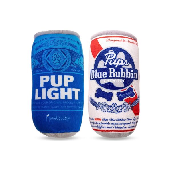 Plush Squeaky Dog Toys with Beer Theme for Small Medium Large Dogs