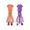 Plush Squid Dog Chew Toy with Squeaker and Rope for Small Medium and Large Dogs