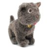 Plush Toto Figurine with Brown Ears, Red Nose, and Soft Paws