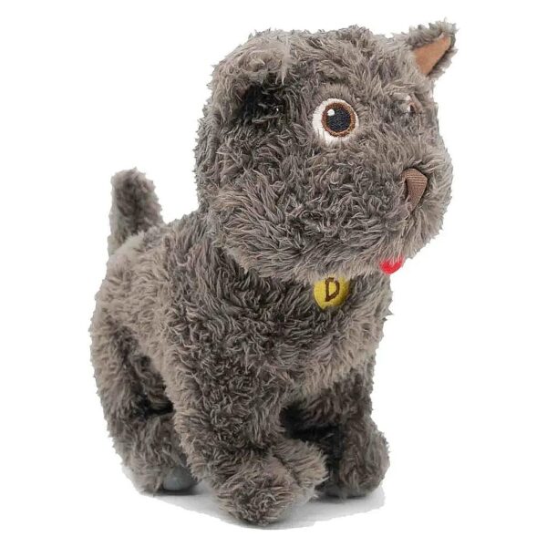 Plush Toto Figurine with Brown Ears, Red Nose, and Soft Paws