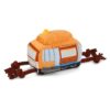 Plush Toy Dog San Francisco Cable Car Pattern Velboa Cover and Polyfiber Filler 150 Gram