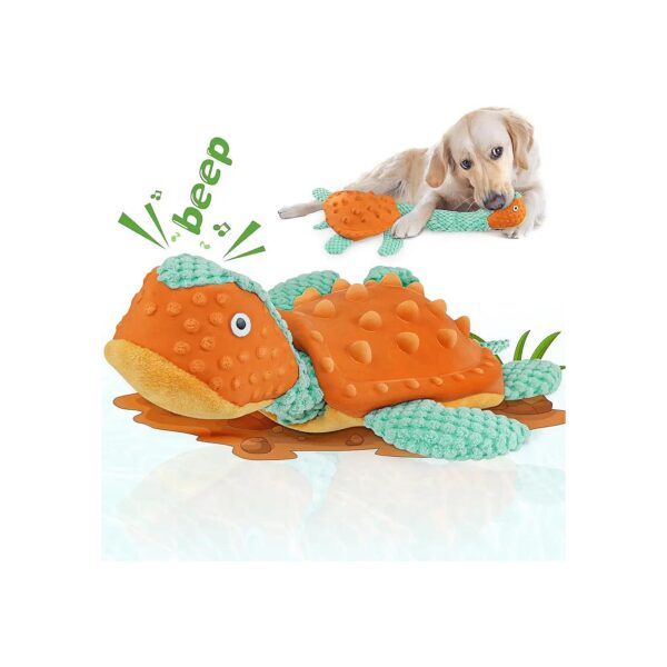 Plush Turtle Dog Toy for Large Dogs Soft and Squeaky Chew Toys