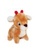 Plush and Squeaky Reindeer Christmas Dog Toy for Small to Medium Size Dogs