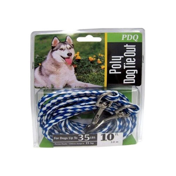 Poly Rope Tie Out for Dogs 10 Foot Length Q241000099