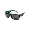 Polycarbonate Lenses 90s Gangster Shade Mad Dog Sunglasses with Pot Leaf Print