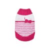 Polyester Chenille Dog Sweater with Pink Color and Bow Decor for Small Dogs