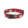 Polyester Dog Collar with Red Swirl Tasmanian Devil Pattern for Medium to Large Breeds