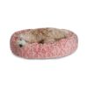 Polyester Fiber Filled Bagel Bed with Bolster Support for Large Dogs