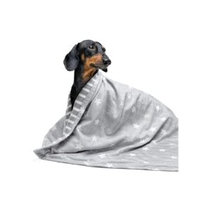 Polyester Grey Dog Cooling Pet Blanket Throw Blanket for Kennel and Sofa Bed