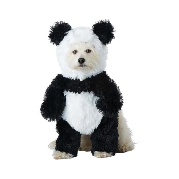 Polyester Panda Dog Costume Large Size for Halloween and Party Wear