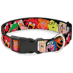 Polyester Plastic Muppets Faces Dog Collar with Buckle for Large Dogs