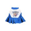 Polyester Satin Dog Cheerleader Dress with Oklahoma City Thunder NBA Team Colors X-Small