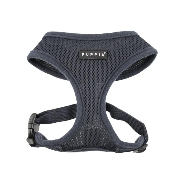 Polyester Soft Dog Harness with Adjustable Chest Belt and Reflective Features Grey Medium