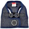 Polyester Soft Harness B Vest for Small Dogs Navy Dog Pattern