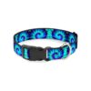 Polyester Tie Dye Swirl Dog Collar with Durable Plastic Buckle