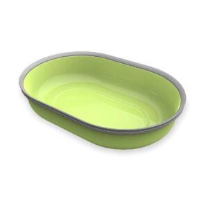 Polyethylene Terephthalate Silicone Plastic Feeder Bowl with Vibrant Green Colour Option