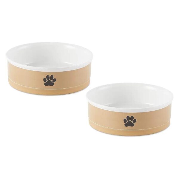 Porcelain Ceramic Pet Bowls Nonslip Bottom Dishwasher Safe Pet Feeding