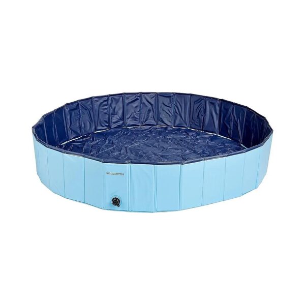 Portable Blue PVC Dog Pool for Small Medium Large Puppies to Splash and Play