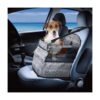 Portable Car Seat Travel Bag for Small and Medium Dogs with Adjustable Safety Strap