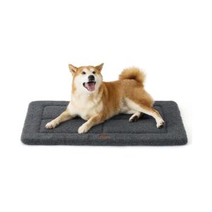 Portable Dark Grey Foam Dog Bed for Large Breed Travel