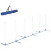 Portable Dog Agility Training Obstacle Course Set with Weaves Poles Storage Bag