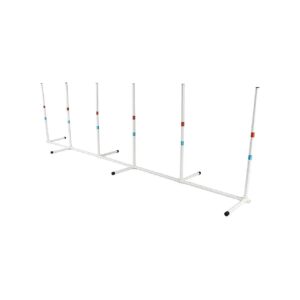 Portable Dog Agility Weave Poles with Durable Plastic Material and Carrying Bag