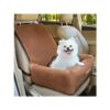 Portable Dog Car Seat with Washable Bed and Clip-On Leash for Small to Medium Dogs